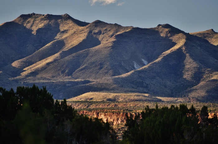 nearby mountain range